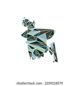 Diseño del vector polígono de mapas de Bangladesh