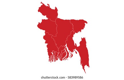 Bangladesh Map Abstract Geometric Rumpled Triangular Stock Vector Royalty Free