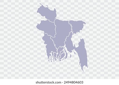 Bangladesh Map silver Color on White Background quality files Png