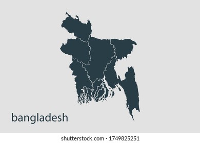 bangladesh map vector, Abstract design vector illustration Eps 10. Navy color.High Detailed on white background.