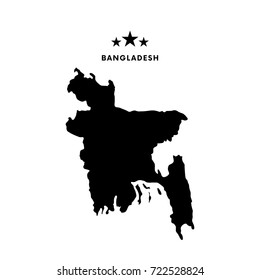 Bangladesh map. Vector illustration.