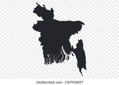 Bangladesh map vector, Not isolated on transparent background