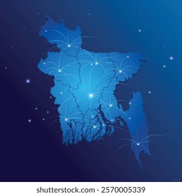 Bangladesh map world internet network