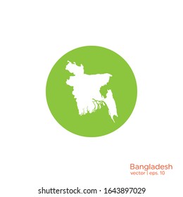 Bangladesh mapea la plantilla de diseño de vectores de logotipos de iconos