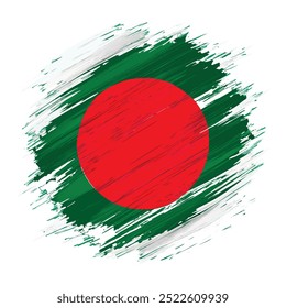 Bangladesh National flag brush Vector design.