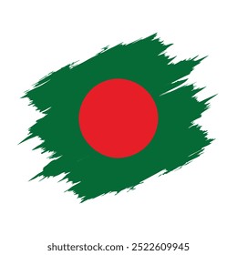 Bangladesh National flag brush Vector design.