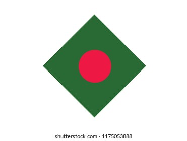 Bangladesh national flag diamond shape