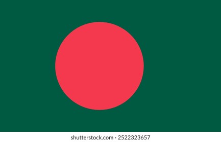 Bandera nacional de Bangladesh - Ilustración vectorial oficial de la bandera nacional de Bangladesh. Perfecto para proyectos que celebran la cultura, el patrimonio y el orgullo nacional de Bangladesh