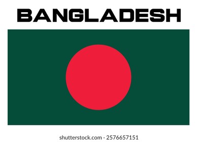 Bangladesh national flag. Vector illustration.