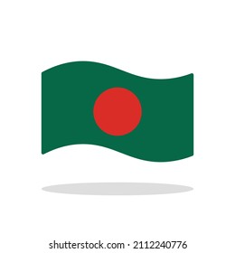 Bangladesh national flag wavy style vector illustration. Eps 10