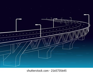 Bangladesh Padma Bridge Illustration free vector 