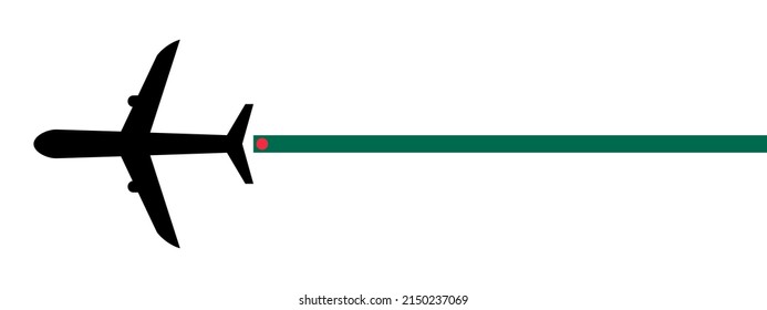 bangladesh plane icon vector illustration. isolated on white background

