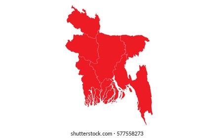 bangladesh red map