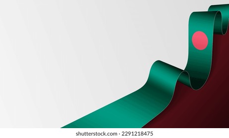Bangladesh ribbon flag background. Element of impact for the use you want to make of it.