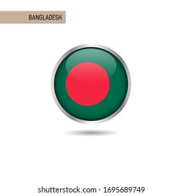 Bangladesh round flag vector design template