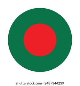 Bangladesh round flag vector design