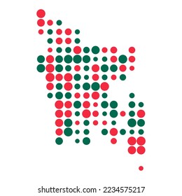 Bangladesh Silhouette Pixelated pattern illustration