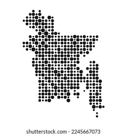 Silhouette von Bangladesch Pixeldiagramm