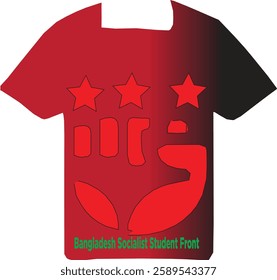 The **Bangladesh Socialist Student Front (BSSF) is a progressive student organization in Bangladesh that advocates for socialism, secularism, and equal education opportunities.Vector T-shirt design.