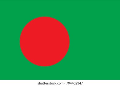 Bangladesh state flag. Vector illustration.