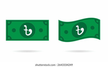 Bangladesh Taka money flat and flowing style