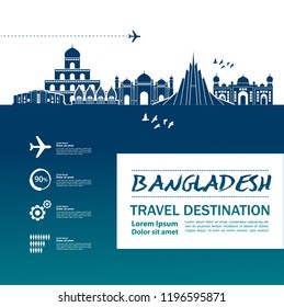 Bangladesh Travel destination vector.