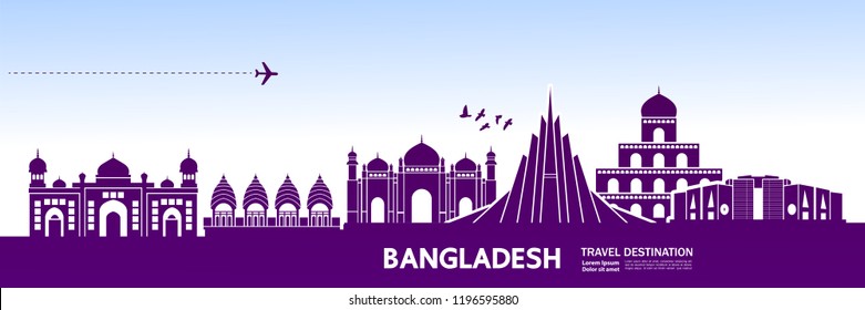 Bangladesh Travel destination vector.