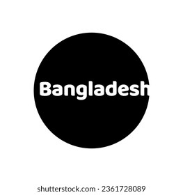 Bangladesh typography with a round shape.