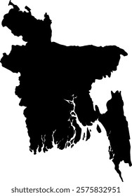 Bangladesh Vector Map Illustration for Education and Geography