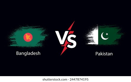 Bangladesh vs Pakistan flag Vector Design