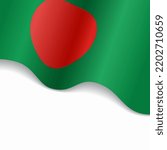 Bangladeshi flag wavy abstract background. Vector illustration.