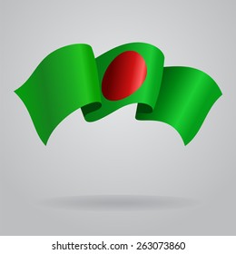 Bangladeshi waving Flag. Vector illustration Eps 8.