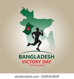 Día de la victoria de Bangladesh o Plantilla de ilustración de publicaciones en redes sociales