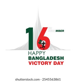 Bangladesh's victory day or Social media post illustration template