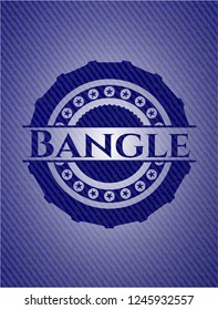 Bangle badge with denim background