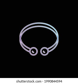 Bangle blue gradient vector icon