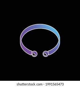 Bangle blue gradient vector icon