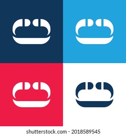 Bangle blue and red four color minimal icon set