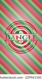 Bangle christmas style emblem. Vector Illustration. Detailed. 