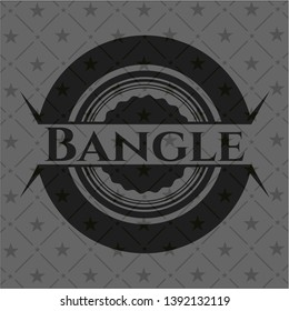 Bangle dark badge. Vector Illustration. Detailed.