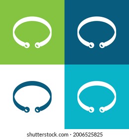 Bangle Flat four color minimal icon set