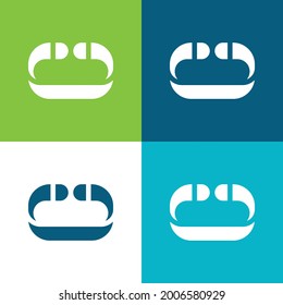 Bangle Flat four color minimal icon set