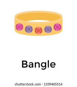 Bangle flat icon design 