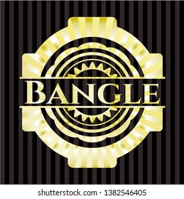 Bangle gold badge. Vector Illustration. Detailed.