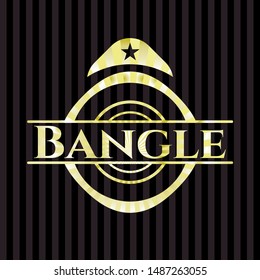 Bangle golden badge or emblem. Vector Illustration. Detailed.