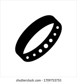 Bangle Icon, Rigid Bracelet Jewelry Icon Vector Art Illustration