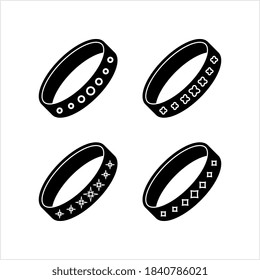 Bangle Icon, Rigid Bracelet Jewelry Icon Vector Art Illustration