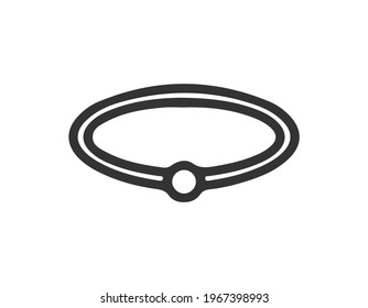 Bangle Icon, Rigid Bracelet Jewelry Icon Vector Art Illustration. EPS 10