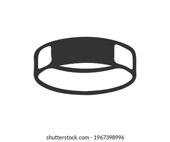 Bangle Icon, Rigid Bracelet Jewelry Icon Vector Art Illustration. EPS 10