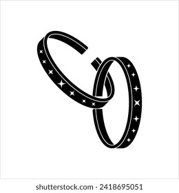 Bangle Icon, Rigid Bracelet Jewelry Icon Vector Art Illustration